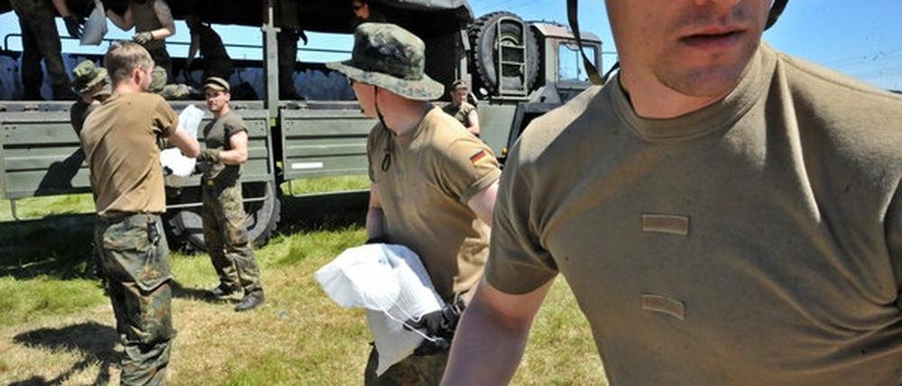 Schon beim jüngsten Hochwasser an der Elbe waren Teile der neuen Kompanie im Einsatz.