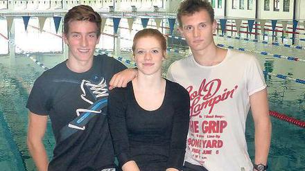 Starker Nachwuchs. Maximilian Bock, Anna-Stephanie Dietterle und Carl-Louis Schwarz (v. l.) starten in Polen.
