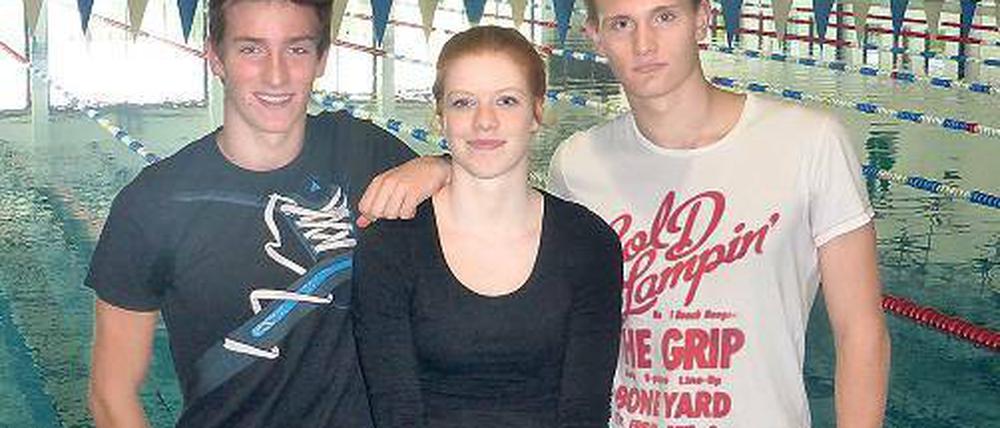 Starker Nachwuchs. Maximilian Bock, Anna-Stephanie Dietterle und Carl-Louis Schwarz (v. l.) starten in Polen.