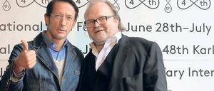 Daumen hoch. S. Arndt (r.) mit Regisseur O. Roehler in Karlovy Vary.