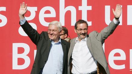 Alte Partei-Freunde: Matthias Platzeck und Frank-Walter Steinmeier.