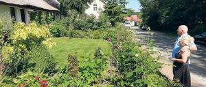 Image aufpoliert. Die Kate und die Dorfstraße in Ferch.