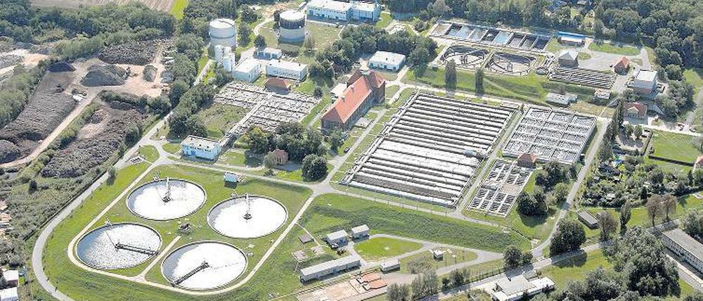 Das Klärwerk in Stahnsdorf. Dorthin fließt das Abwasser der Alt- und der Neuanschließer.