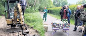 Freies Ufer. 300 Meter Uferweg werden in Groß Glienicke gebaut.