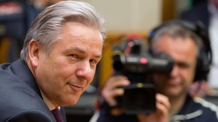 Klaus Wowereit vor dem BER-Untersuchungsausschuss des Berliner Abgeordnetenhauses.