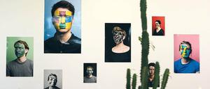 Sind so komische Gesichter. Blick in die Ausstellung „Solid &amp; Liquid – über Grafik-Design und visuelle Kultur“ im Pavillon auf der Freundschaftsinsel.