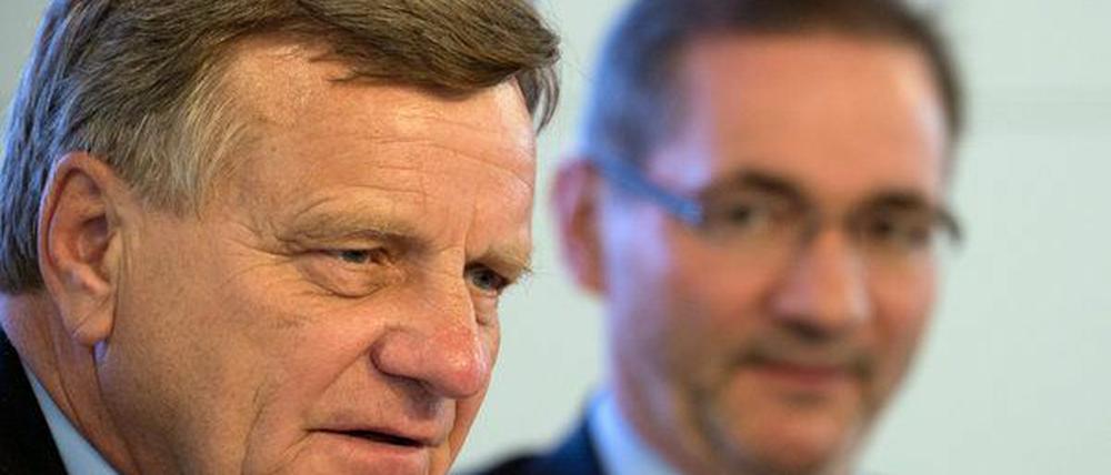 Falsche Kommunikation? Klar ist, BER-Chef Mehdorn und BER-Aufsichtsratschef Platzeck wollen nicht immer dasselbe, wenn es um den neuen Flughafen geht.