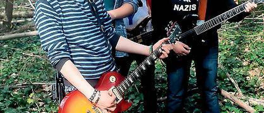 Open-Air-Probe. Bei Rock in Caputh gibt es Punk- und Hardrock von den Jungs.