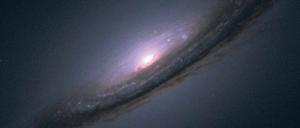 Anhaltspunkt. Die Galaxie NGC 4526 mit der Supernova 1994D (heller Punkt links unten) aufgenommen vom Hubble-Teleskop.