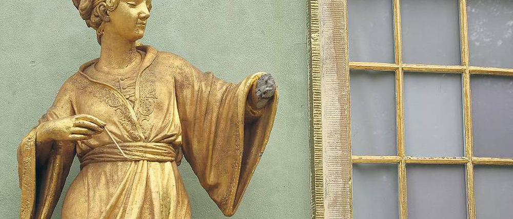 Amputiert. Unbekannte haben an mehreren Figuren die Arme abgeschlagen.