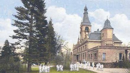Idylle. Anfang des 20. Jahrhunderts war das Schloss eine Lungenheilstätte.