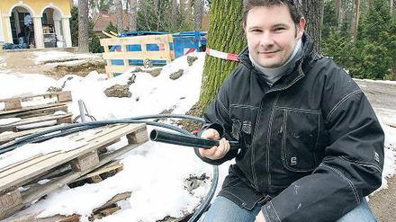 Kein Anschluss. Neu-Rangsdorfer Oliver Scharfenberg ist verzweifelt.