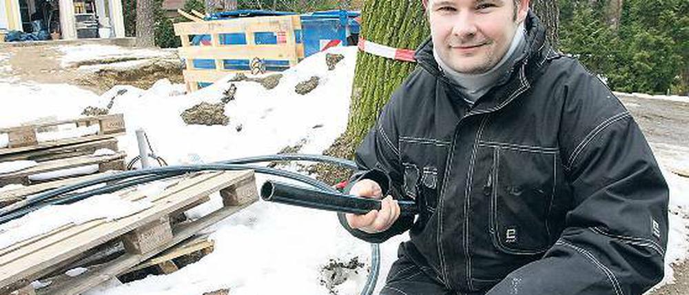 Kein Anschluss. Neu-Rangsdorfer Oliver Scharfenberg ist verzweifelt.