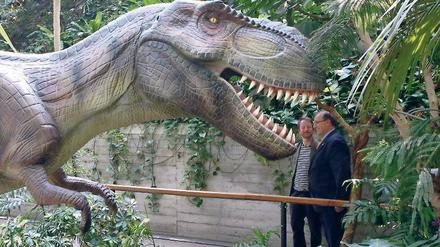 Der T-Rex, der hat Zähne... Die Biosphäre hat eine neue Dino-Ausstellung.