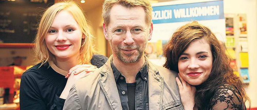 Gesprächsbereit. Rosalie Thomass, Markus Färber und Helen Woigk (v.l.).