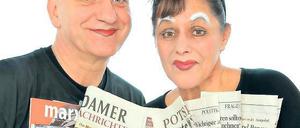 Buhlen um die Wählergunst. Die Kabarettisten Gretel Schulze und Andreas Zieger treten mit eigenen Parteien an.