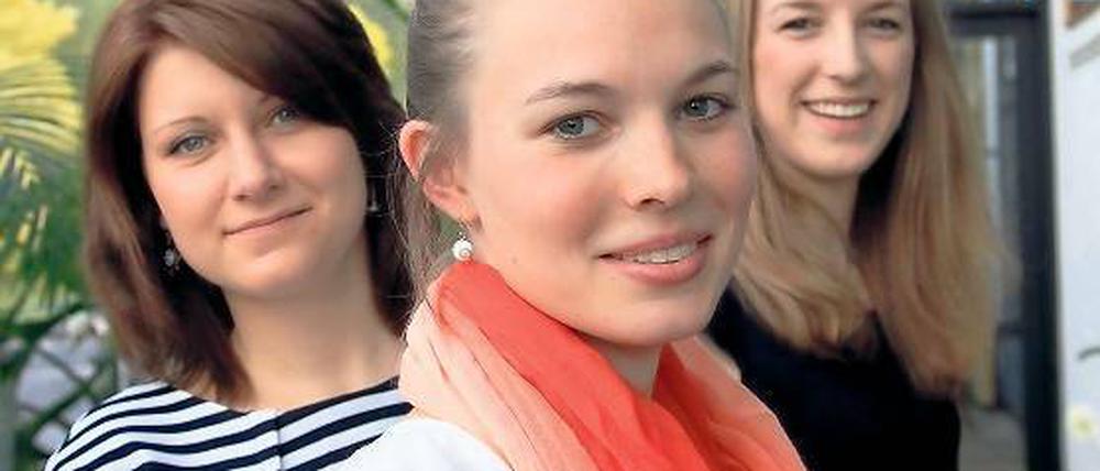 Gründerteam. Claudia Steinwegs (v.) und zwei ihrer Mitstreiterinnen.
