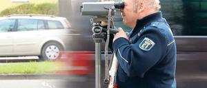 Gucken genau hin. Mit der groß angelegten Aktion will die Polizei auf die Gefährdung durch Raserei aufmerksam machen.