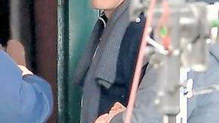 Schnappschuss bei den Dreharbeiten: George Clooney als George Stout.