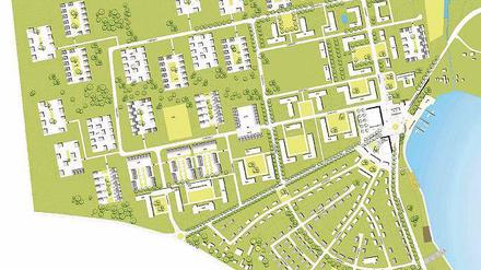 Schöne Aussichten. 3800 Menschen sollen in einigen Jahren auf dem Gelände der ehemaligen Kaserne Krampnitz wohnen, wenn es nach den Plänen der Stadtverwaltung geht. 90 hochwertige Einfamilienhäuser sind am Südhang des Aasberges geplant.