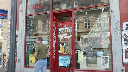 Die linksalternative Kneipe "Olga" in der Potsdamer Charlottenstraße.