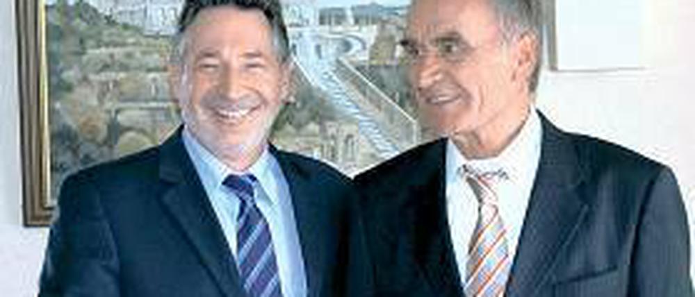 Duo. Oberbürgermeister Jann Jakobs (SPD) und Ex-OB Horst Gramlich.