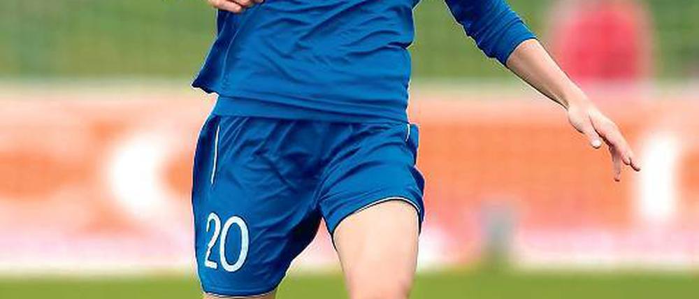 Vorfreude auf alte Kolleginnen. Turbine Potsdams Stefanie Mirlach will heute endlich gegen ihren Ex-Klub Bayern München spielen.