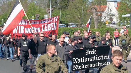Rechte Szene. Neonazi-Demo in Wittstock im vergangenen Jahr.