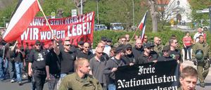 Rechte Szene. Neonazi-Demo in Wittstock im vergangenen Jahr.
