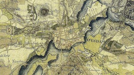 Potsdam 1787. Seit Freitag sind die historischen Schmettau-Karten erstmals online zu sehen.