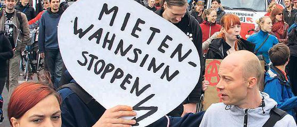 Unmut über Mietanstieg. 2011 während einer Demo in Potsdam.