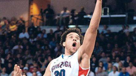 Der Wahnsinn beginnt. Elias Harris ist mit den Gonzaga Bulldogs noch nie in die Runde der besten 16 Teams eingezogen.