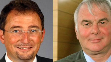 Der alte - und der mögliche neue Landrat. Sowohl Peer Giesecke (rechts) als auch Frank Gerhard stehen unter Korruptionsverdacht.