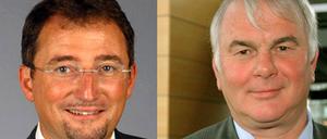 Der alte - und der mögliche neue Landrat. Sowohl Peer Giesecke (rechts) als auch Frank Gerhard stehen unter Korruptionsverdacht.