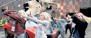 Warmgetanzt. Die Hip-Hop-Tänzer vom RokkaZ-Verein im Filmpark.