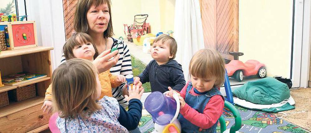 Kinderbetreuung. Ingrid Stahl ist seit zehn Jahren Tagesmutter in Potsdam.