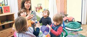 Kinderbetreuung. Ingrid Stahl ist seit zehn Jahren Tagesmutter in Potsdam.