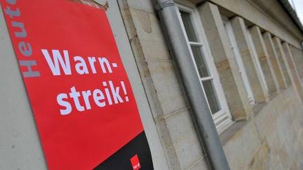 Warnstreiks im öffentlichen Dienst: Am Mittwoch müssen sich die Brandenburger auf Einschränkungen einstellen.