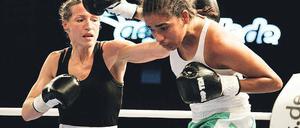 Gelungene Premiere in Potsdam. Mit einem überzeugenden Auftritt verteidigte Ramona Kühne gegen die Brasilianerin Halanna Dos Santos ihre Titel des WBO-, WBF- und WIBF-Verbandes.