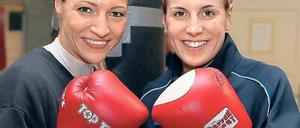 Erst Boxen, dann A-Auswahl. Jennifer Cramer (r.) bei Ramona Kühne.
