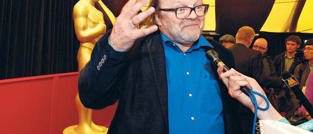 Gefragt in Hollywood. Stefan Arndt steht der Presse Rede und Antwort.