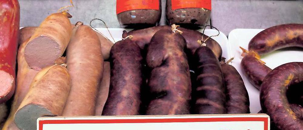 Aus bestem Fleisch. Die Wursttheke in der Rossschlächterei Plaumann.