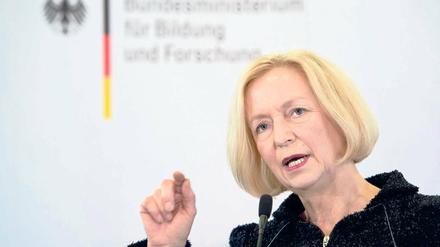 Klare Standpunkte. Wanka am Donnerstag im Bundesforschungsministerium.