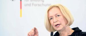 Klare Standpunkte. Wanka am Donnerstag im Bundesforschungsministerium.