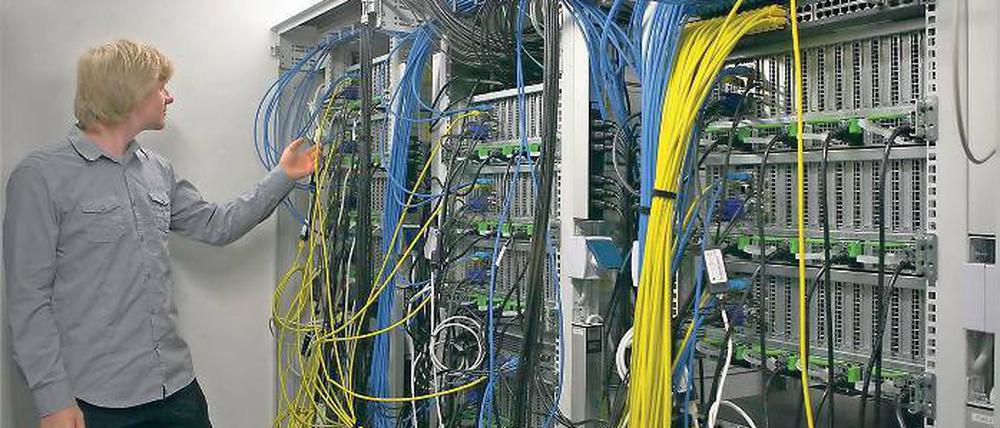 Immense Kapazität. Der Supercomputer am HPI hat 1500 Prozessorkerne, rund 30 Terabyte Arbeitsspeicher und über 200 Terabyte Festplattenspeicher.
