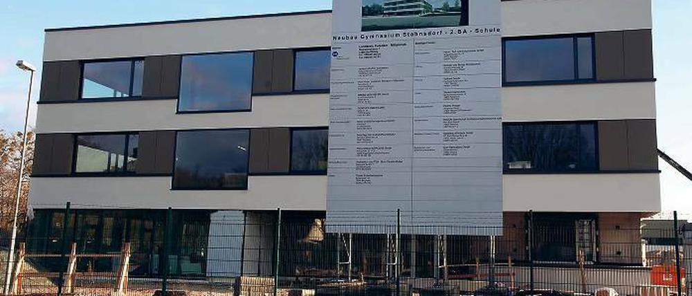 Großprojekt des Landkreises. Für die Fertigstellung des Gymnasiums Stahnsdorf sind 3,4 Millionen Euro eingeplant.