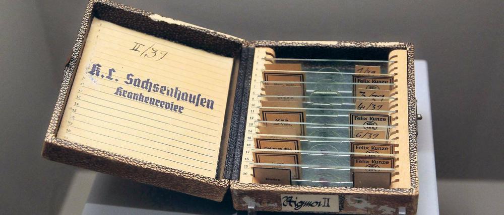 Spuren des Nazi-Terrors. Bereits drei Jahre vor dem Bau des bekannten Konzentrationslagers Sachsenhausen – hier eine Registratur des Krankenreviers – hatten die Nationalsozialisten bei Oranienburg politisch Verfolgte, Gewerkschafter und Künstler inhaftiert.