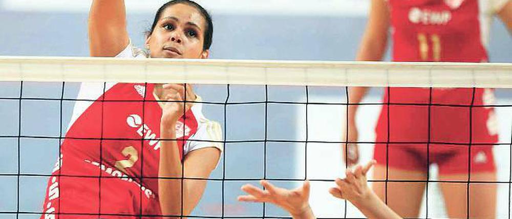 Zuletzt beste Potsdamerin. KC-Kapitänin Kathy Radzuweit am Netz.