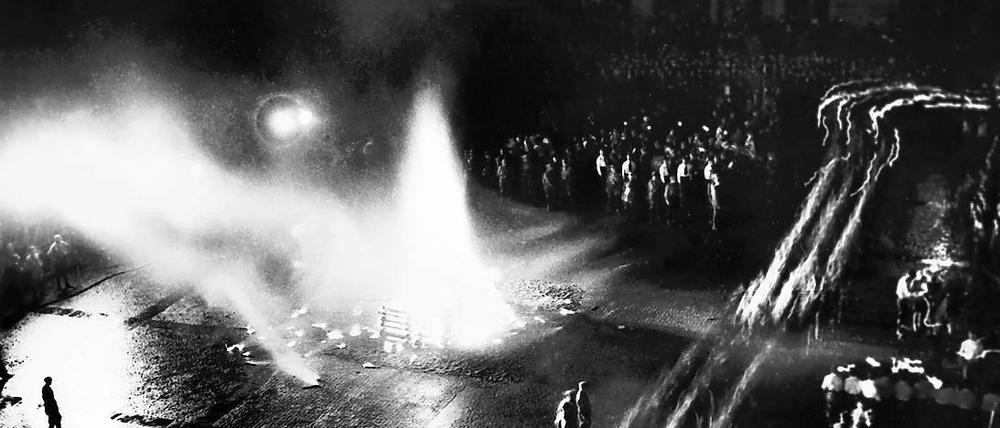 Wenn der Irrsinn regiert. Der 10. Mai 1933 ging als Tag der Bücherverbrennung in die Geschichte ein. Zehntausende Bücher wurden allein in dieser Nacht ein Raub der Flammen, wie hier vor der Universität Berlin.