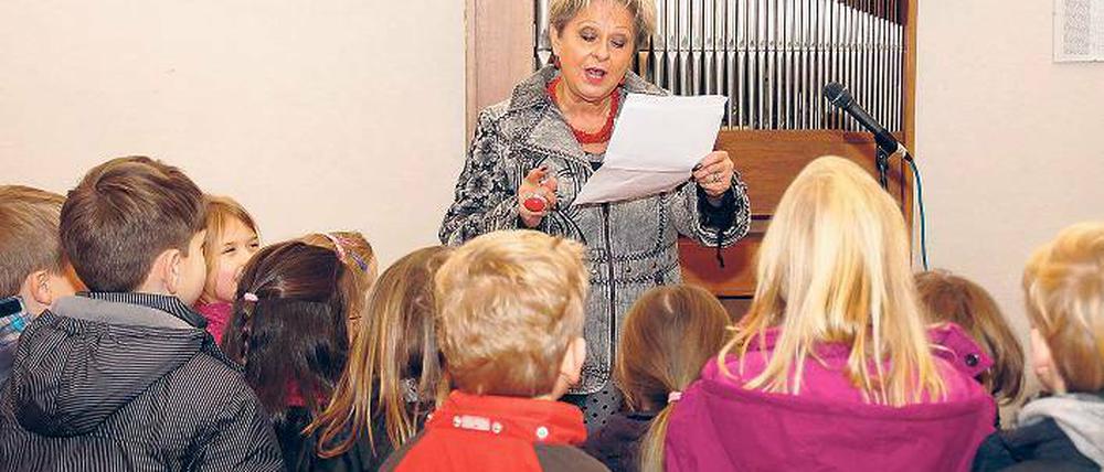 Beelitzer Elan. Dagmar Frederic gestern bei der Tonaufnahme.